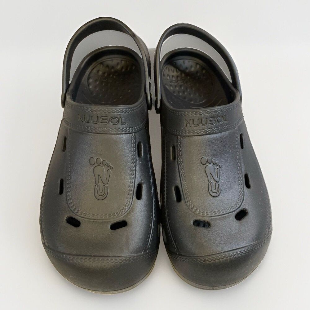 NuuSol McCall Unisex Black Clogs Men’s 9 Women’s 10 Slip On Made in USA